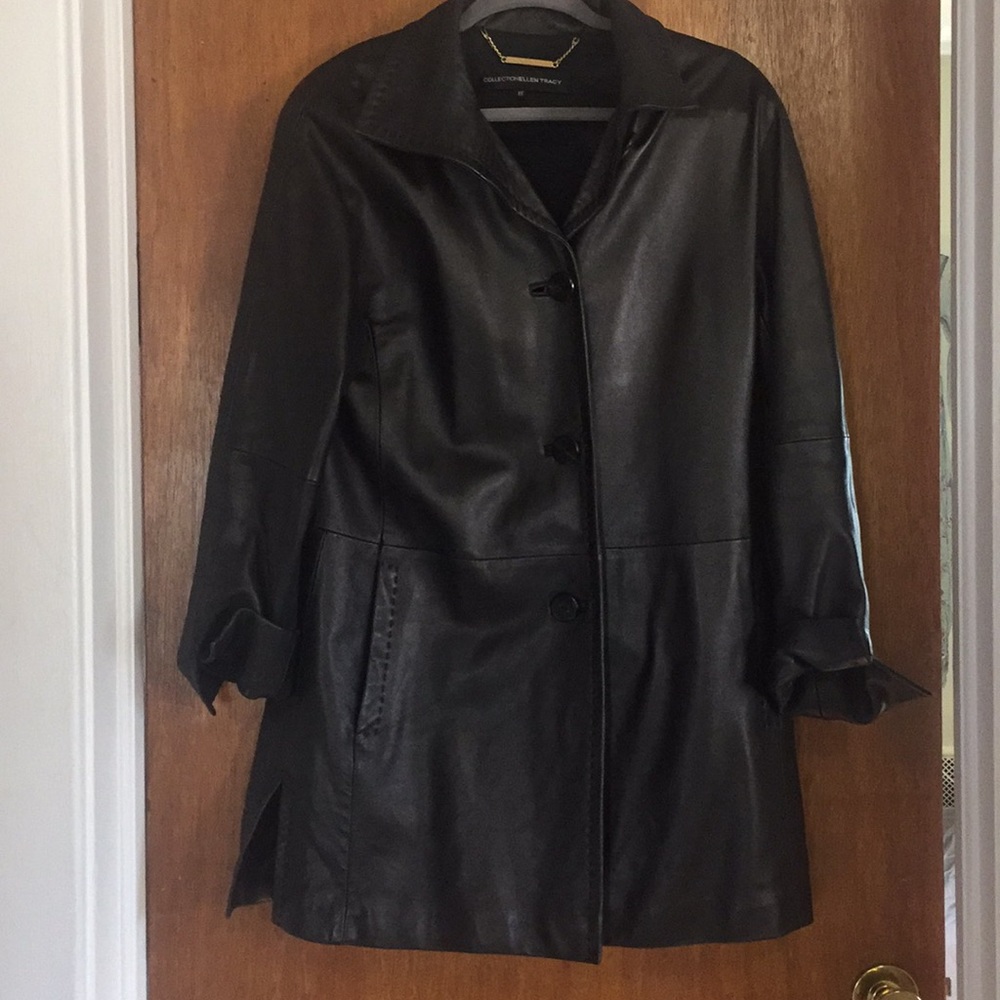 Ellen Tracy collection leather xs jacket,